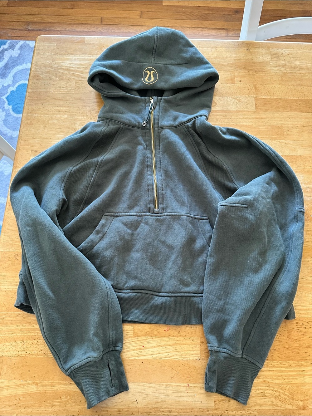 lululemon athletica Olive Green Half-Zip Hoodie